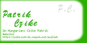 patrik czike business card